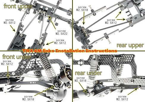 مجموعة وصلات عالية التخليص لـ TRX4M Defender وBronco، مجموعة وصلات من الفولاذ المقاوم للصدأ، 42 جم/المجموعة in Kuwait