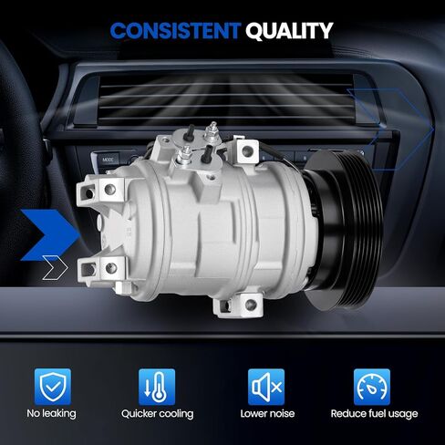 78342 ضاغط مكيف هواء مع قابض متوافق مع Acura MDX 2001-2002، متوافق مع Honda Odyssey 1999-2004، لـ Pilot 2003-2004، 3.5L V6 GAS in Kuwait