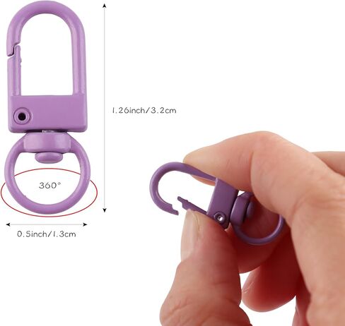 78Pcs Small DIY Keychain Clips, Swivel Snap Lobster Claw Clasps Mixed Color Key Chain Hooks for Dog Tag, Jewelry Making,Bag Charm,Lanyard Hardware in Saudi Arabia