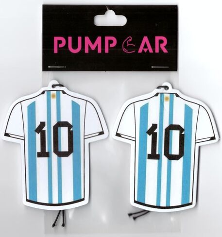 PumpCar 2 pieces Argentina Soccer Shirt double-sided hanging cherry-scented lionel car air freshener Cool hanging for rearview mirror Car Interior Accessories Gifts in Saudi Arabia