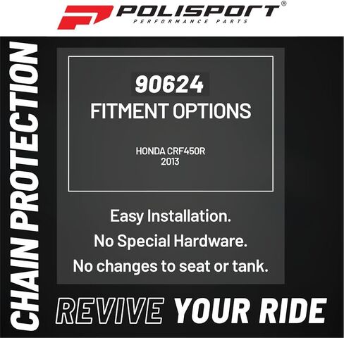 Polisport Motocross Motorcycles (MX) دليل سلسلة + سلسلة منزلق لهوندا CRF450R (2013) الدراجات الترابية - دليل سلسلة TPU عالي الجودة ومنزلق، متين، سهل التركيب، أسود in Kuwait