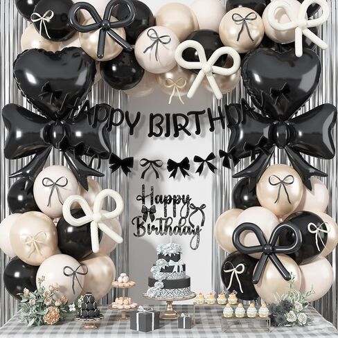 Jobkoo Pastel Birthday Decorations for Girls, Macaron Rainbow Pastel Color Balloons Reusable Happy Birthday Banner Sign Fringe Curtain Backdrop Cake Toppers for Kid Spring Baby Shower Party Decoration in Saudi Arabia