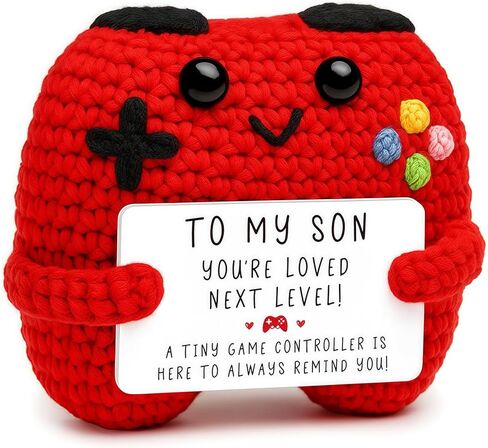 1Pc Crochet Game Controller Plush, Gifts for Teen Boys, Emotional Support Crochet for Gamer & Gifts for Boy (Red) in Saudi Arabia