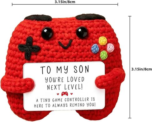 1Pc Crochet Game Controller Plush, Gifts for Teen Boys, Emotional Support Crochet for Gamer & Gifts for Boy (Red) in Saudi Arabia