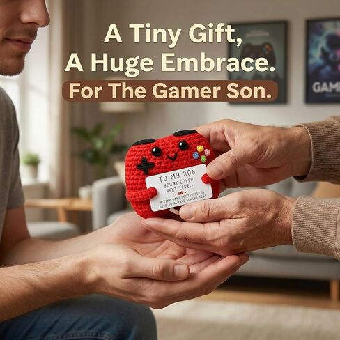 1Pc Crochet Game Controller Plush, Gifts for Teen Boys, Emotional Support Crochet for Gamer & Gifts for Boy (Red) in Saudi Arabia