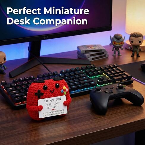 1Pc Crochet Game Controller Plush, Gifts for Teen Boys, Emotional Support Crochet for Gamer & Gifts for Boy (Red) in Saudi Arabia