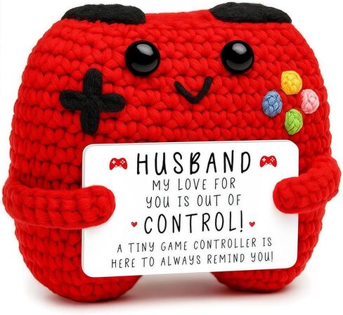 1Pc Crochet Game Controller Plush, Gifts for Teen Boys, Emotional Support Crochet for Gamer & Gifts for Boy (Red) in Saudi Arabia