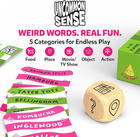 Gouda Games Uncommon Sense – Hilarious Family Guessing Game for Big Groups, Quick-Thinking Word Party Game for Adults and Teens, Perfect for Game Nights, Gift for Ages 10, 11, 12 and Up, 4-20 Players in Saudi Arabia