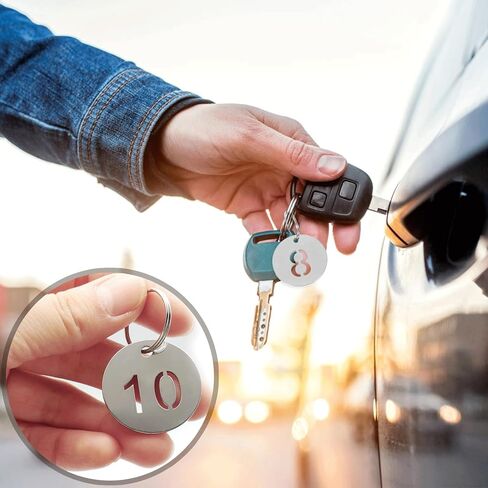1-30 Metal Numbered Tags, Round Stainless Steel Number Key Rings, Hollowed-Out Metal Hanging ID Tags, Identifiers Labels for Dormitory House Lockers in Saudi Arabia
