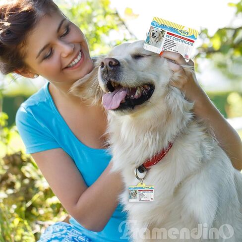 Framendino, 6 Pack Sublimation Dog License Tag and Wallet Card for Pet Blanks ID Tags in Kuwait