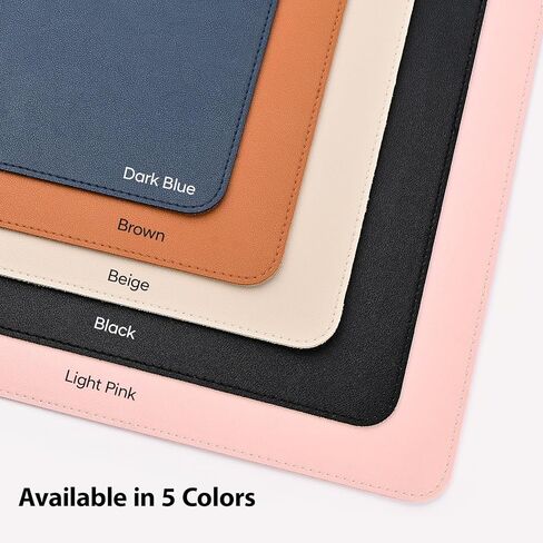Leather Desk Pad Protector, Office Desk Mat, Large Mouse Pad, Non-Slip PU Leather Desk Blotter, Waterproof Computer Desk Writing Pad for Office and Home (Black, 31.5" x 15.7") in Saudi Arabia
