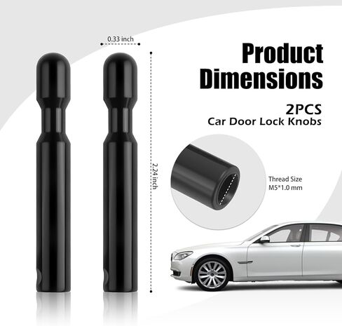 قطعتان من مقابض قفل باب السيارة بديلة OEM FODZ-5421850-A، مقابض قفل باب متينة للمركبات المتوافقة مع Mercury Ford، غطاء أقفال أبواب السيارة العملية دبوس السحب in Kuwait