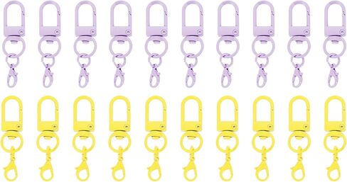 uxcell 20Pcs Metal Lobster Claw Clasps, Double Lanyard Clips, Swivel Clasp Snap Hooks for Jewelry Making, Keychains, Bags, DIY Crafts Findings, Red in Kuwait