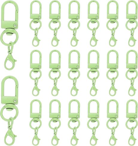 uxcell 20Pcs Metal Lobster Claw Clasps, Double Lanyard Clips, Swivel Clasp Snap Hooks for Jewelry Making, Keychains, Bags, DIY Crafts Findings, Red in Kuwait