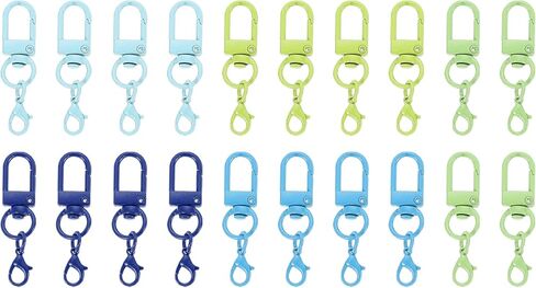 uxcell 20Pcs Metal Lobster Claw Clasps, Double Lanyard Clips, Swivel Clasp Snap Hooks for Jewelry Making, Keychains, Bags, DIY Crafts Findings, Red in Kuwait
