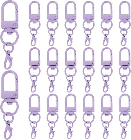 uxcell 20Pcs Metal Lobster Claw Clasps, Double Lanyard Clips, Swivel Clasp Snap Hooks for Jewelry Making, Keychains, Bags, DIY Crafts Findings, Red in Kuwait