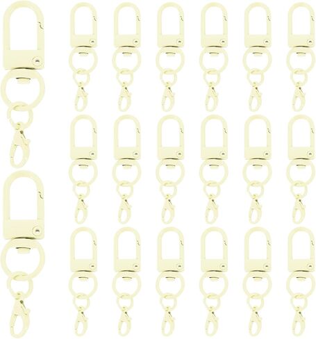 uxcell 20Pcs Metal Lobster Claw Clasps, Double Lanyard Clips, Swivel Clasp Snap Hooks for Jewelry Making, Keychains, Bags, DIY Crafts Findings, Red in Kuwait
