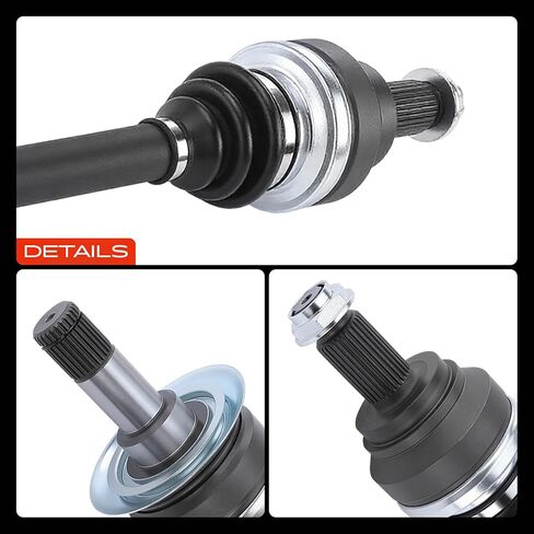 مجموعة عمود المحور A-Premium CV متوافقة مع BMW 528i 2011-2016، 528i xDrive 2012-2016، 535i xDrive 2011-2016، 2.0L 3.0L، جانب السائق الأيسر الخلفي، استبدال # 33207581027 in Kuwait