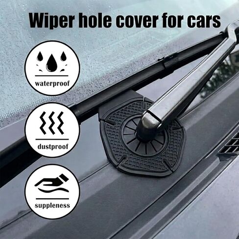 6pcs Universal Silicone Wiper Pivot Guards, Anti-Blocking Car Wiper Arm Hole Cover for Most Cars, SUVs, Trucks (Black) in Saudi Arabia