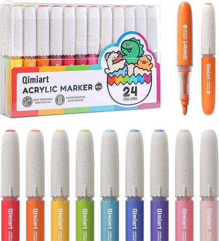languo Washable Markers for Kids, 60 Colors Acrylic Paint Markers Set with Portable Marker Bag, Round Soft Tip, Direct Liquid Ink System & Easy-Grip Design, School Art Supplies for Boys & Girls in Saudi Arabia