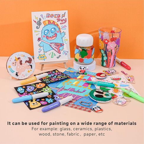 languo Washable Markers for Kids, 60 Colors Acrylic Paint Markers Set with Portable Marker Bag, Round Soft Tip, Direct Liquid Ink System & Easy-Grip Design, School Art Supplies for Boys & Girls in Saudi Arabia