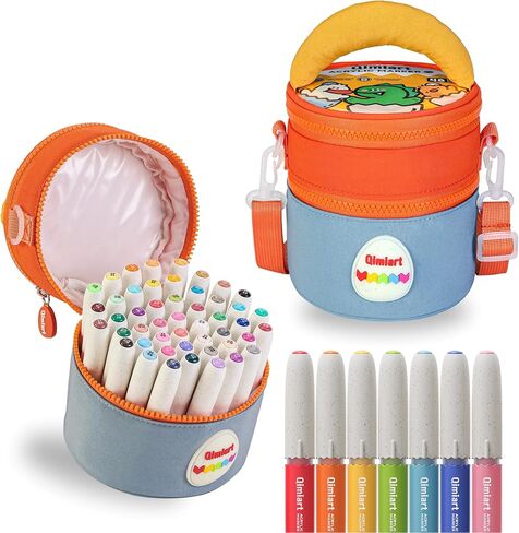 languo Washable Markers for Kids, 60 Colors Acrylic Paint Markers Set with Portable Marker Bag, Round Soft Tip, Direct Liquid Ink System & Easy-Grip Design, School Art Supplies for Boys & Girls in Saudi Arabia