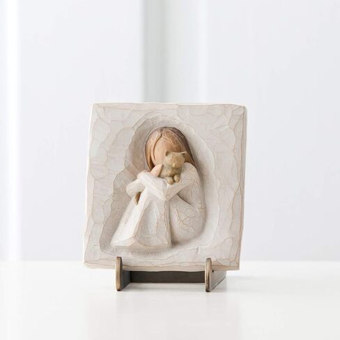 Willow Tree Comfort Plaque, sculpted hand-painted bas relief in Saudi Arabia