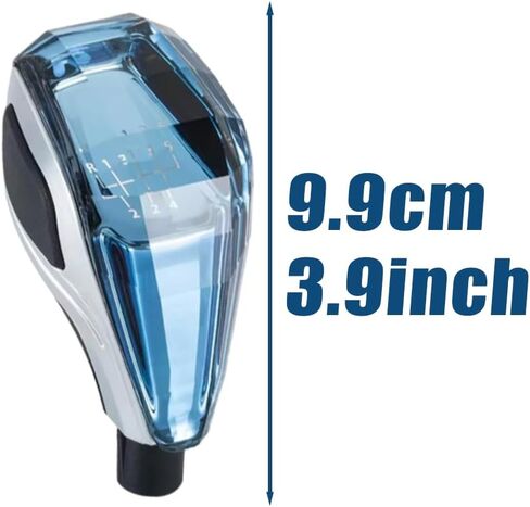 Riloer Touch-Activated Illuminated Crystal Gear Shift Knob, Compatible with Most Automatic Cars with Non-Button Shift Knobs (RGB Color) in Kuwait