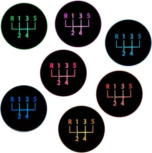 Riloer Touch-Activated Illuminated Crystal Gear Shift Knob, Compatible with Most Automatic Cars with Non-Button Shift Knobs (RGB Color) in Kuwait