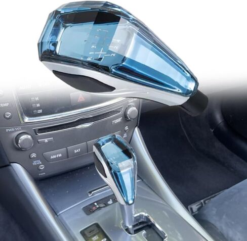 Riloer Touch-Activated Illuminated Crystal Gear Shift Knob, Compatible with Most Automatic Cars with Non-Button Shift Knobs (RGB Color) in Kuwait