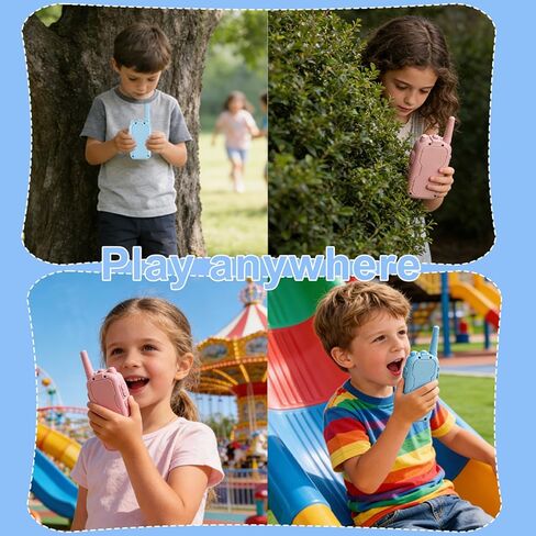Video Walkie Talkies Gift Toys for Age 3-12 Boys Girls，Kids Walkie Talkie with Screen，Voice Changer and 1000 Feet Long Range 2 Pack Rechargeable Walkie-Talkie for Indoor Play, Camping, Hiking, Game in Saudi Arabia