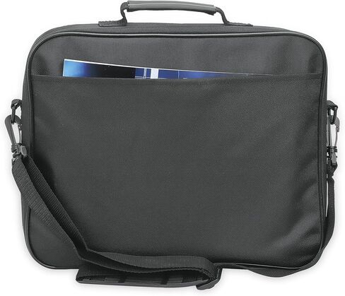 Manhattan Cambridge Laptop Bag 14.1, Clamshell Design, Black, Low, W128291746 (Clamshell Design, Black, Low Cost, Accessories Pocket, Document Compartment On Back, Shoulder Strap) in Kuwait