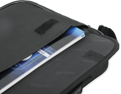 Manhattan Cambridge Laptop Bag 14.1, Clamshell Design, Black, Low, W128291746 (Clamshell Design, Black, Low Cost, Accessories Pocket, Document Compartment On Back, Shoulder Strap) in Kuwait