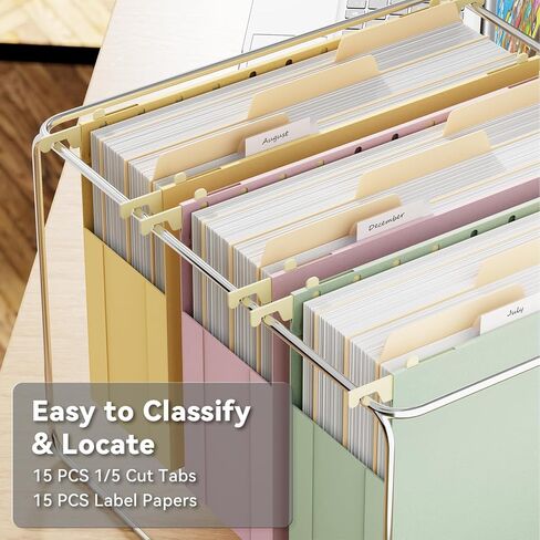 Ansook Hanging File Folders Letter Size,6 Pack Extra Capacity Filing Cabinet Folders,Heavy Duty 3" File Folders Hanging with Tabs,Hnging File Folder Organizer for File Frame File Storage Box in Saudi Arabia