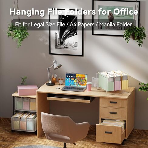 Ansook Hanging File Folders Letter Size,6 Pack Extra Capacity Filing Cabinet Folders,Heavy Duty 3" File Folders Hanging with Tabs,Hnging File Folder Organizer for File Frame File Storage Box in Saudi Arabia