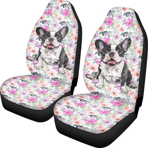 Poceacles Hippie Flower Lotus Blue Universal Car Seat Covers for Car Truck Sedan SUV 2 Pack Automotive Front Seat Covers Breathable Bucket Seat Cover, Protective Car Accessories Interior in Kuwait