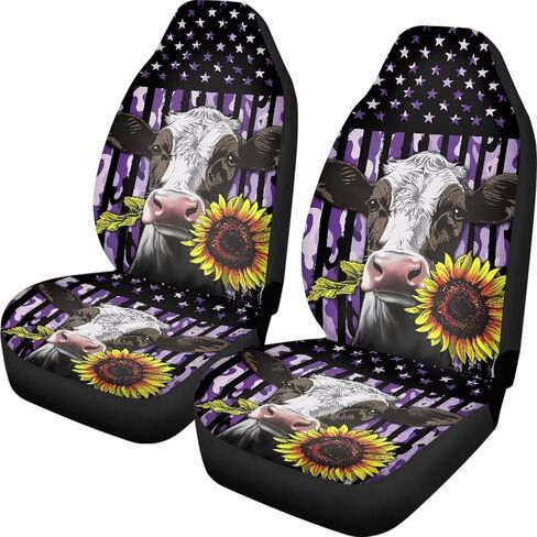 Poceacles Hippie Flower Lotus Blue Universal Car Seat Covers for Car Truck Sedan SUV 2 Pack Automotive Front Seat Covers Breathable Bucket Seat Cover, Protective Car Accessories Interior in Kuwait