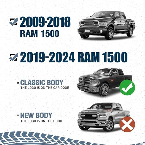 Hooke Road 09-18 Ram 1500 Rear Bumper for 2009-2018 Dodge Ram 1500 & 2019-2024 Ram 1500 Classic, Back Step Offroad Bumper with LED Lights & D-ring Mounts in Kuwait