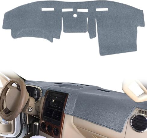 Dashboard Cover Custom Fit for Ford Explorer/Explorer Sport Trac/Mercury Mountaineer 2006-2010 Dash Cover Mat Pad Carpet Protector(Beige) in Saudi Arabia