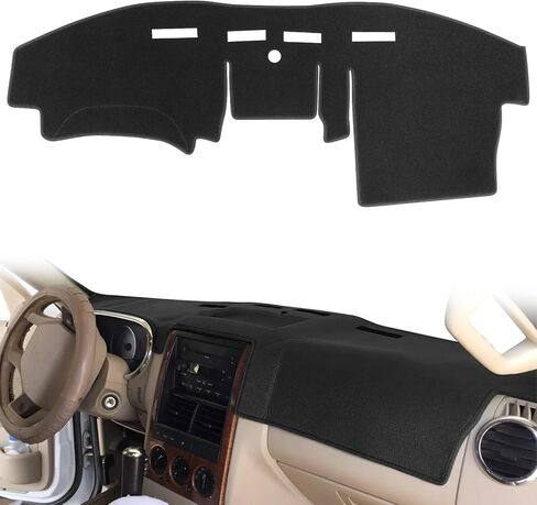 Dashboard Cover Custom Fit for Ford Explorer/Explorer Sport Trac/Mercury Mountaineer 2006-2010 Dash Cover Mat Pad Carpet Protector(Beige) in Saudi Arabia