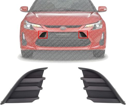 AUTOS PARTS PLUS مجموعة مكونة من 2 شبكة مصد أمامي مزخرفة للسائق الأيسر وجانب الراكب الأيمن بديل مباشر متوافق مع 2014-2016 Scion tC SC1039103 SC1038103 5212721080 5212821080 in Kuwait