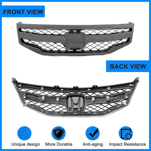 Front Bumper Grille For 2011 2012 Honda Accord 4 Door Sedan Black Mesh Grill in Saudi Arabia
