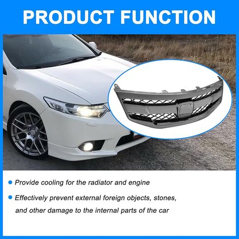 Front Bumper Grille For 2011 2012 Honda Accord 4 Door Sedan Black Mesh Grill in Saudi Arabia