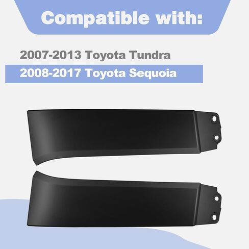 1 Pair Headlight Filler Trim Panels Fits for 2007-2013 Toyota Tundra 2008-2017 Toyota Sequoia Front Bumper Grille Left & Right #OE 539320C901 53931-0C901 53932-0C901 539310C901 (No Water Nozzle Hole) in Kuwait