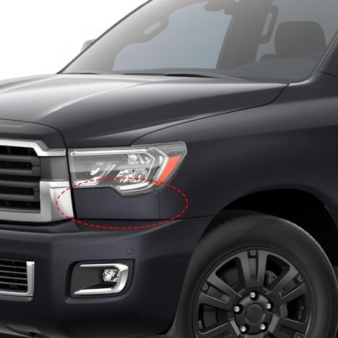 1 Pair Headlight Filler Trim Panels Fits for 2007-2013 Toyota Tundra 2008-2017 Toyota Sequoia Front Bumper Grille Left & Right #OE 539320C901 53931-0C901 53932-0C901 539310C901 (No Water Nozzle Hole) in Kuwait