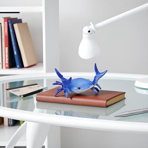 2Pcs Dark Blue Creative Crab Pen Holder Weightlifting Crabs Pen Stand Storage Rack, Office Desktop Decoration, Pencil Holders Desk Supplies Desk Accessories and Workspace Organizers in Saudi Arabia