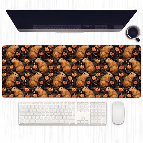 Cute Elephant Gaming Mouse Pad, Extended Adorable Elephants Desk Mat Computer Laptop Mousepad, Robust Stitched Edges, 31.5"×11.8" Large Office Keyboard Mouse Pads for Home Desktop Decor in Saudi Arabia