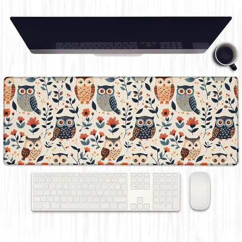 Cute Elephant Gaming Mouse Pad, Extended Adorable Elephants Desk Mat Computer Laptop Mousepad, Robust Stitched Edges, 31.5"×11.8" Large Office Keyboard Mouse Pads for Home Desktop Decor in Saudi Arabia