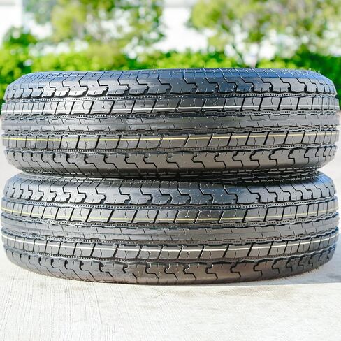 Set of 2 (TWO) Roundrule ST Hikee Semi-Steel Premium Trailer Radial Tires-ST225/75R15 225/75/15 225/75-15 124/120L Load Range F LRF 12-Ply BSW Black Side Wall in Saudi Arabia