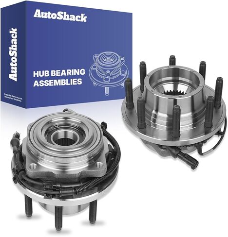 مجموعات محمل محور العجلة الأمامية من AutoShack - جانب السائق والراكب لسيارة Ford، F-250 Super Duty 2005-2010 F-350 Super Duty 2005-2010، 4WD V8 5.4L 6.0L 6.4L V10 6.8L - 8 عروة، مع ABS in Kuwait